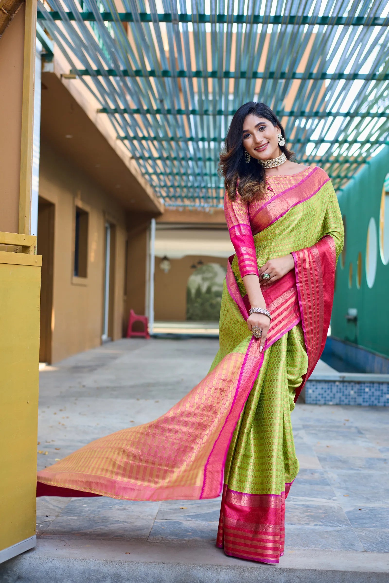 Best silk fusion banarasi saree online By Karagiri | ON SALE – Tagged  