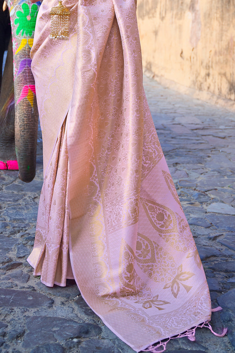 Lilac Kanjivaram Silk Saree